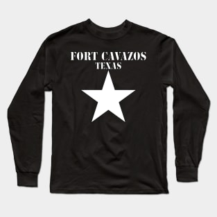 Fort Cavazos Texas with White Star X 300 Long Sleeve T-Shirt